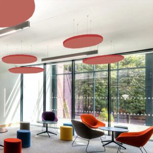 Plafondeiland Rockfon Eclipse Colours Coral cirkel 1160 mm